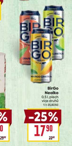 BirGo Nealko 0,51, plech