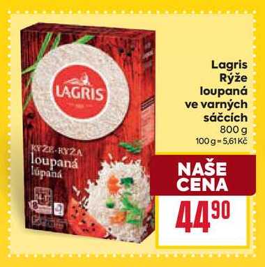Lagris Rýže loupaná ve varných sáčcích 800 g 