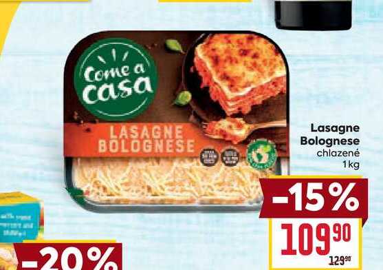 Lasagne Bolognese chlazené 1kg