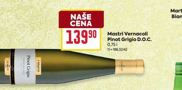 Mastri Vernacoli Pinot Grigio D.O.C. 0,75l