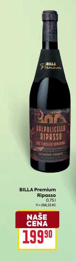 BILLA Premium Ripasso 0,75l