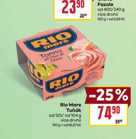 Rio Mare Tuňák od 120/ od 104 g 
