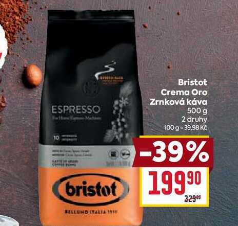 Bristot Crema Oro Zrnková káva 500 g