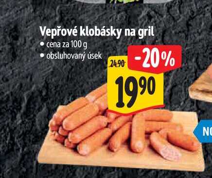 Vepřové klobásky na gril  100 g