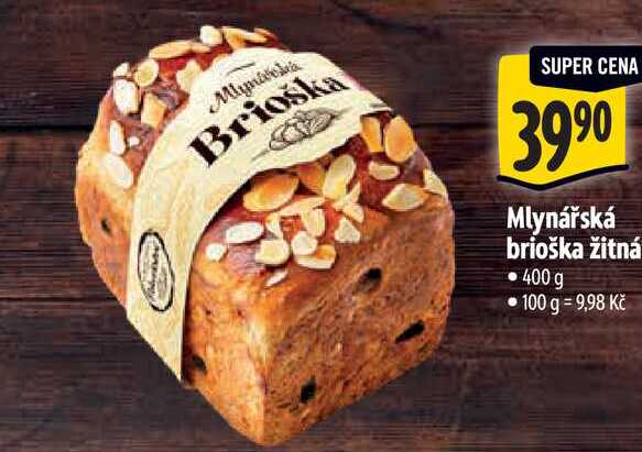   Mlynářská brioška žitná 400 g 