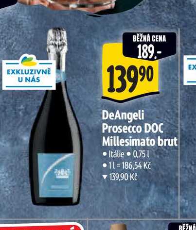  DeAngeli Prosecco DOC Millesimato brut 0,75 l