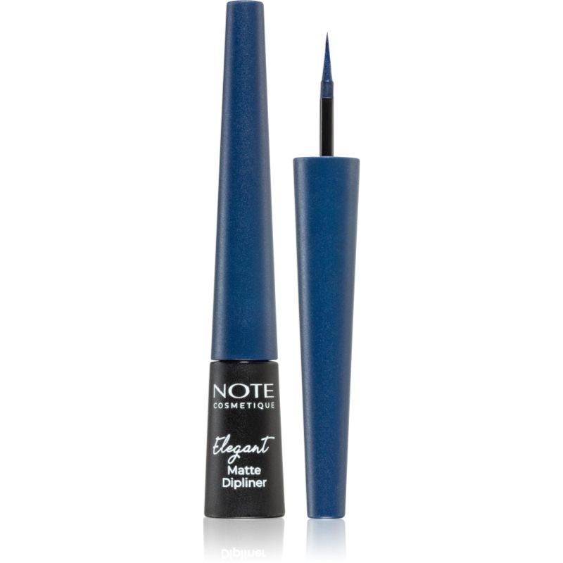 Note Cosmetique Elegant Matte Dipliner tekuté linky na oči s matným finišem odstín 03 Navy Blue 2.5 ml