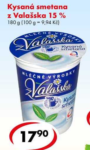Kysaná smetana z Valašska 15%, 180 g