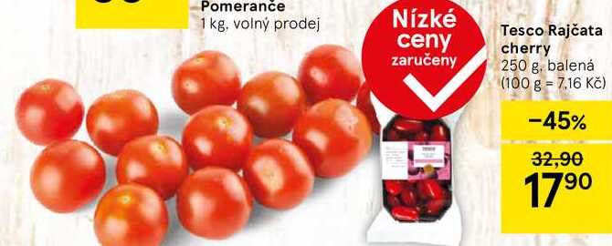 Tesco Rajčata cherry, 250 g, balená 