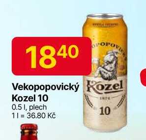 Vekopopovický Kozel 10° 0.5 I, plech 