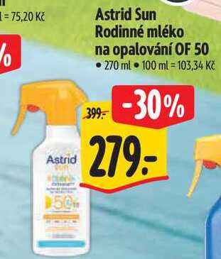 Astrid Sun Rodinné mléko na opalování OF 50, 270 ml