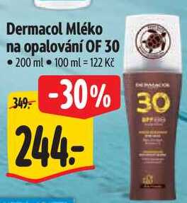 Dermacol Mléko na opalování OF 30, 200 ml 