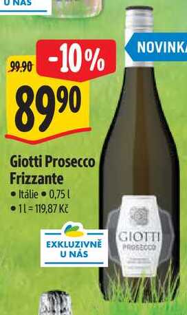 Giotti Prosecco Frizzante, 0,75 l