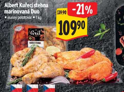 Albert Kuřecí stehna marinovaná Duo, 1 kg