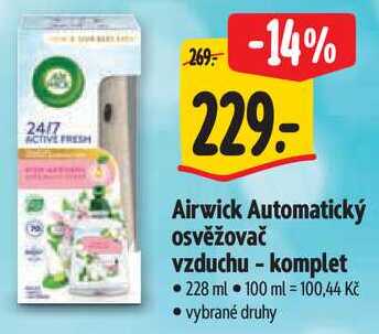 Airwick Automatický osvěžovač vzduchu - komplet, 228 ml 
