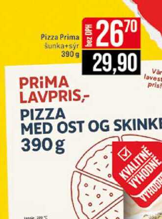 Pizza Prima Šunka+sýr 390g 