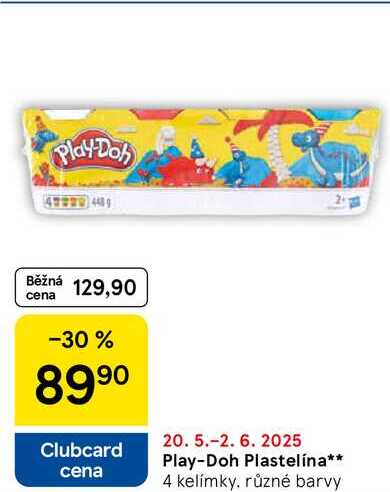 Play-Doh Plastelína, 4 kelímky, různé barvy 