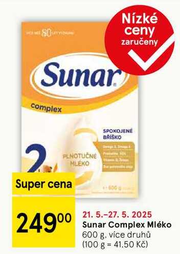 Sunar Complex Mléko, 600 g, více druhů 