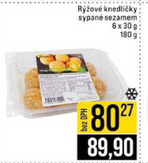 Rýžové knedlíčky sypane sezamem 6x30g 180 g 