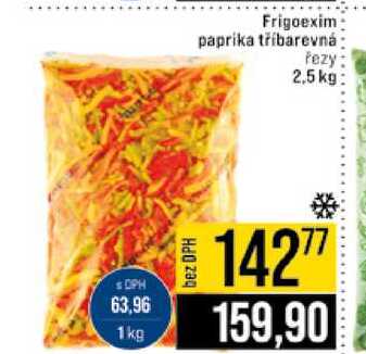 Frigoexim paprika tříbarevná řezy 2,5kg