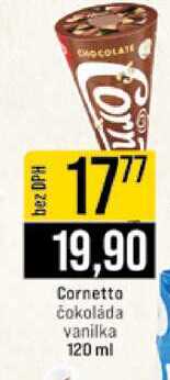 Cornetto čokoláda vanilka 120ml 