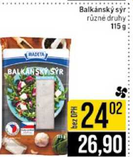 Balkánský sýr různé druhy 115 g 