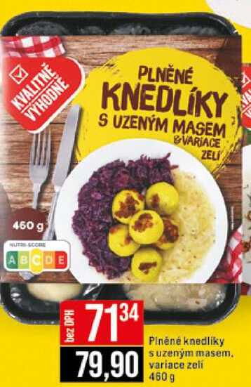 Plněné knedlíky suzeným masem. variace zeli 460 g 