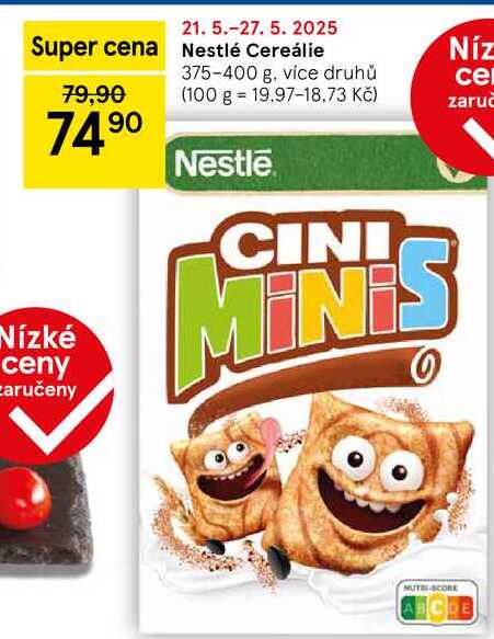 Nestlé Cereálie, 375-400 g, více druhů 