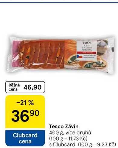 Tesco Závin, 400 g, více druhů 