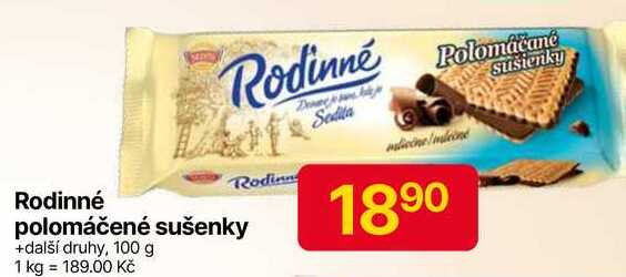 Rodinné polomáčené sušenky 100 g 