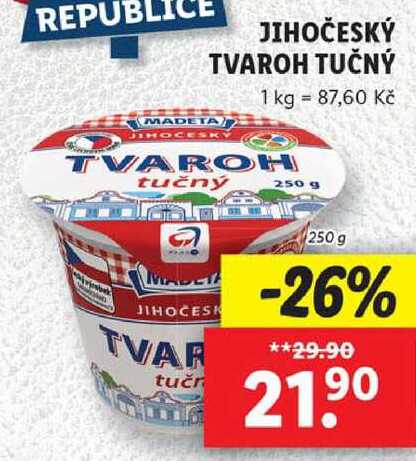 JIHOČESKÝ TVAROH TUČNÝ, 250 g