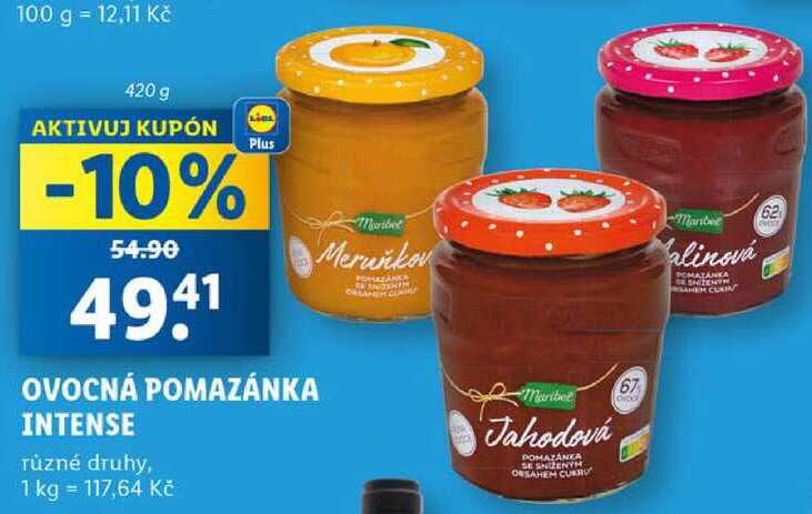 OVOCNÁ POMAZÁNKA INTENSE, 420 g