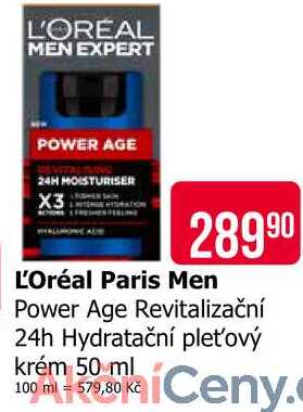 L'Oréal Paris Men Power Age Revitalizační 24h Hydratační pleťový krém 50 ml 