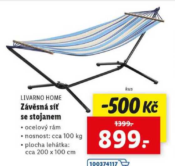 Závěsná síť se stojanem 