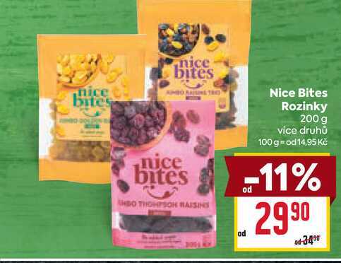 Nice Bites Rozinky 200 g