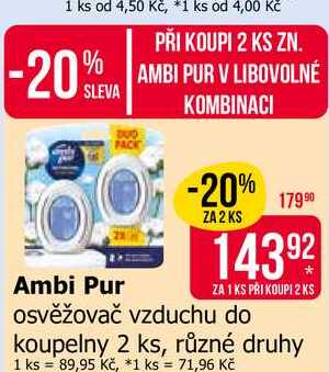 Ambi Pur osvěžovač vzduchu do koupelny 2 ks, různé druhy 