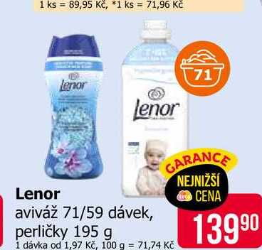 Lenor Unstoppables Vonné Perličky 195g, vybrané druhy