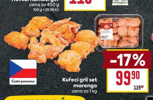 Kuřecí gril set marengo cena za 1kg 