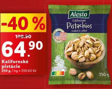 Kalifornské pistácie, 250 g