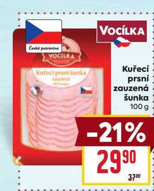 Kuřecí prsní zauzená šunka 100 g