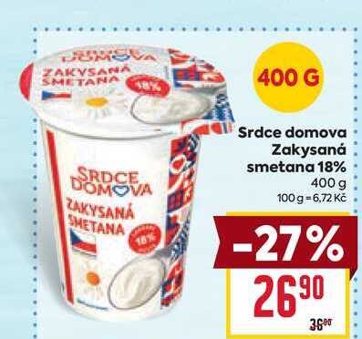 Srdce domova Zakysaná smetana 18% 400 g