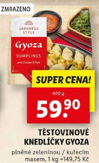 TĚSTOVINOVÉ KNEDLÍČKY GYOZA, 400 g