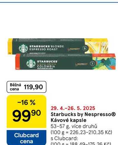 Starbucks by NespressoⓇ Kávové kapsle, 53-57 g 