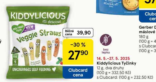 Kiddylicious Tyčinky, 12 g 