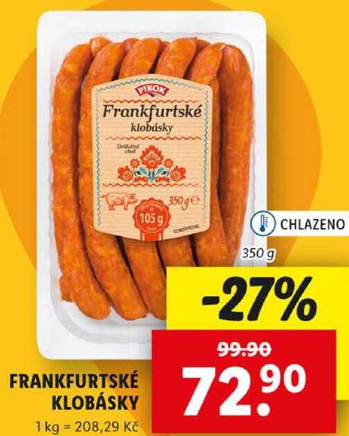 FRANKFURTSKÉ KLOBÁSKY, 350 g