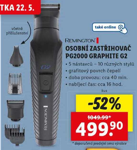 OSOBNÍ ZASTŘIHOVAČ PG2000 GRAPHITE G2 