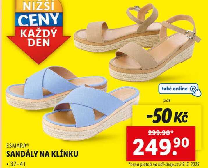 SANDÁLY NA KLÍNKU 