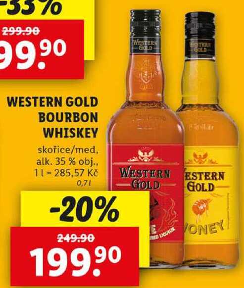 WESTERN GOLD BOURBON WHISKEY, 0,7 l