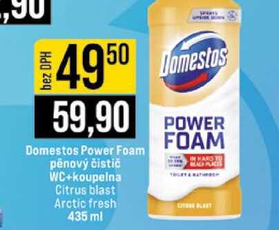 Domestos Power Foam pěnový čistič WC+koupelna Citrus blast Arctic fresh 435 ml 