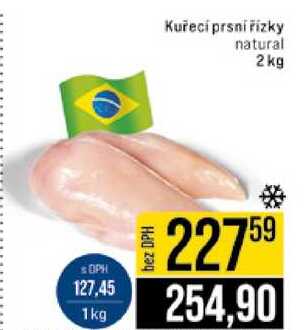Kuřecí prsní řízky natural 2 kg